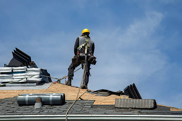 Professional Gutter Installation technician working in Rogue River, OR
